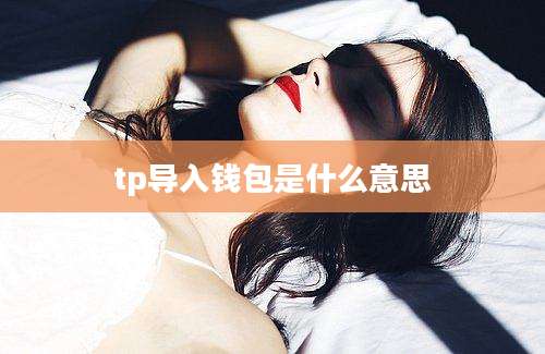 tp导入钱包是什么意思