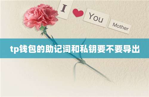 tp钱包的助记词和私钥要不要导出